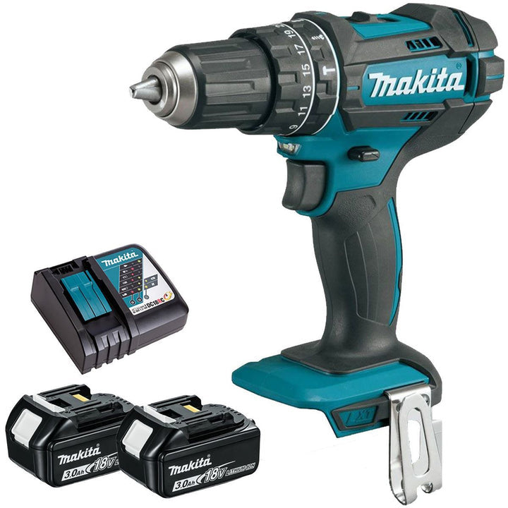 Makita DHP482Z 18V 2-Speed Combi Drill with 2 x 3.0Ah Battery & Charger