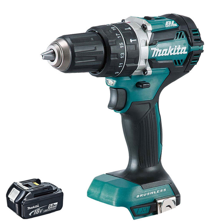 Perceuse-visseuse à percussion sans fil brushless Makita DHP484Z 18V LXT avec 1 batterie 5,0Ah