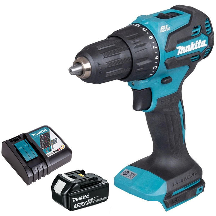 Perceuse à percussion sans fil Makita DHP490Z 18 V Li-Ion LXT avec 1 batterie 3,0 Ah et chargeur