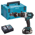 Perceuse à percussion Makita DHP458Z 18V avec 1 batterie 5,0 Ah, chargeur et mallette type 3